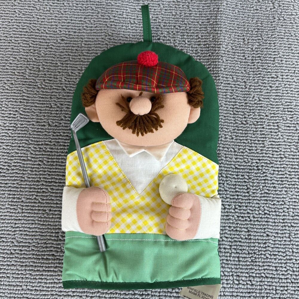 VTG 1994 Mr. Golf Player 3D Decorative Oven Mitt Head Cover Plush With Hang Loop